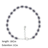 عصفور كريستال انسيال فضة عيار 925 بتصميم بيضاوي متعدد الالوان مرصع بالزركون